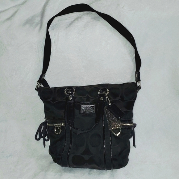 Coach Poppy Signature Tote Bag Purse - Picture 1 of 16